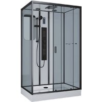 Niagara NG-6912-01GQR BLACK 120x80x210 (тонированное стекло)