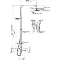 Душевая система  Wasserkraft A199.069.126.010.CH Thermo - Превью изображения №3 — Интернет-магазин samo.by