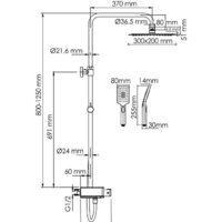 Душевая система  Wasserkraft A113.069.126.CH Thermo - Превью изображения №3 — Интернет-магазин samo.by