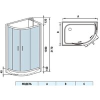 Душевая кабина WeltWasser WW500 Werra 1201 L - Превью изображения №12 — Интернет-магазин samo.by