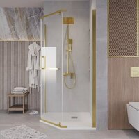 Душевой уголок Grossman Pragma 90x90x195 302.K33.03.9090.32.00 (золото сатин/прозрачное стекло) - Превью изображения №9 — Интернет-магазин samo.by