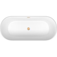 Ванна Wellsee Shell 150x73 28170204R (отдельностоящая ванна белый глянец, экран, ножки, сифон-автомат золото) - Превью изображения №4 — Интернет-магазин samo.by