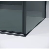 Душевая стенка Grossman Galaxy 80x195 200.K33.01.80.21.10 (черный матовый/стекло тонированное) - Превью изображения №4 — Интернет-магазин samo.by