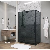 Душевая стенка Grossman Galaxy 80x195 200.K33.01.80.21.10 (черный матовый/стекло тонированное) - Превью изображения №6 — Интернет-магазин samo.by