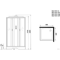 Душевая кабина Niagara NG-1101-14 90х90 - Превью изображения №3 — Интернет-магазин samo.by