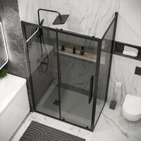 Душевой уголок Grossman Cosmo 110x80x195 120.K33.02.1180.21.10 (черный матовый/тонированно стекло) - Превью изображения №9 — Интернет-магазин samo.by