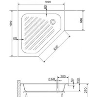 Душевой поддон RGW BT/CL-S 100x100 - Превью изображения №2 — Интернет-магазин samo.by