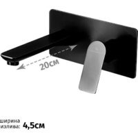 Смеситель Grocenberg GB599 (черный матовый) - Превью изображения №2 — Интернет-магазин samo.by