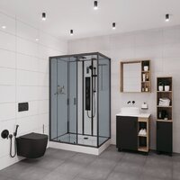 Душевая кабина Niagara NG-6912-01GQL BLACK 120x80x210 (тонированное стекло) - Превью изображения №2 — Интернет-магазин samo.by