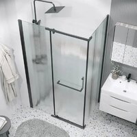 Душевая стенка Grossman Pragma 90x195 200.K33.03.90.10.02 (хром, стекло шиншилла) - Превью изображения №5 — Интернет-магазин samo.by