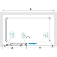 Душевая дверь RGW CL-111 410911108-11 80 (хром/прозрачное стекло) - Превью изображения №2 — Интернет-магазин samo.by