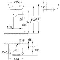 Умывальник Grohe 39424000 45.3x35.4 - Превью изображения №4 — Интернет-магазин samo.by