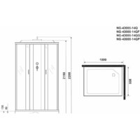 Душевая кабина Niagara NG-43085-14QG 100x80 - Превью изображения №4 — Интернет-магазин samo.by