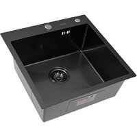 Кухонная мойка ARFEKA ECO AR мойка 500*500, коландер F, дозатор BLACK DECOR VOLCANIC - Превью изображения №5 — Интернет-магазин samo.by
