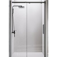 Veconi 120x195 VN70GR-120-01-C4 (стекло прозрачное/брашированный графит)