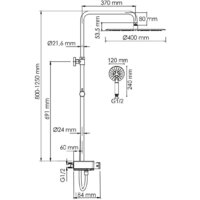 Душевая система  Wasserkraft A113.117.058.CH Thermo - Превью изображения №3 — Интернет-магазин samo.by