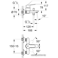 Смеситель Grohe BauEdge 23334000 - Превью изображения №2 — Интернет-магазин samo.by