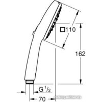Душевая лейка Grohe Tempesta Cube 27572003 - Превью изображения №6 — Интернет-магазин samo.by