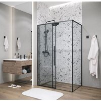 Душевая стенка Grossman Galaxy 80x195 200.K33.01.80.21.00 (черный матовый/стекло прозрачное) - Превью изображения №7 — Интернет-магазин samo.by