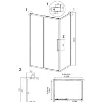 Душевой уголок Grossman Cosmo 100x80x195 120.K33.02.1080.21.00 (черный матовый/прозрачное стекло) - Превью изображения №10 — Интернет-магазин samo.by