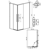 Душевой уголок Grossman Galaxy 120x70x195 300.K33.01.1270.21.10 (черный матовый/тонированное стекло) - Превью изображения №11 — Интернет-магазин samo.by