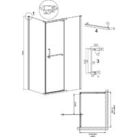 Душевой уголок Grossman Pragma 100x90x195 120.K33.03.1090.42.00 (графит сатин/стекло прозрачное) - Превью изображения №11 — Интернет-магазин samo.by