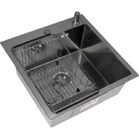 Кухонная мойка ARFEKA ECO AR мойка 500*500, коландер F, дозатор BLACK DECOR MILLET - Превью изображения №2 — Интернет-магазин samo.by