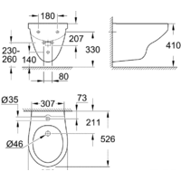 Биде Grohe Bau 39433000 - Превью изображения №3 — Интернет-магазин samo.by