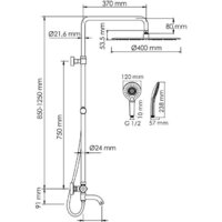 Душевая система  Wasserkraft A188.117.101.087.CH Thermo - Превью изображения №3 — Интернет-магазин samo.by
