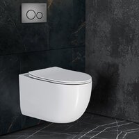 Унитаз подвесной Roxen Vortex Tornado в комплекте с инсталляцией StounFix Dual Fresh 6 в 1 964590 (кнопка: оружейная сталь) - Превью изображения №9 — Интернет-магазин samo.by