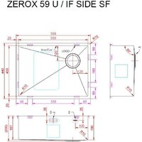 Кухонная мойка ZorG Zerox 59 U / IF Side SF PVD Gunblack - Превью изображения №4 — Интернет-магазин samo.by