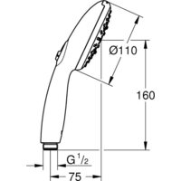 Душевая лейка Grohe Tempesta 28261003 - Превью изображения №6 — Интернет-магазин samo.by