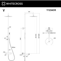 Душевая система  Whitecross Y1234BL (черный матовый) - Превью изображения №3 — Интернет-магазин samo.by