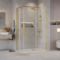 Душевой уголок Grossman Galaxy 120x70x195 300.K33.01.1270.32.00 (золото сатин/прозрачное стекло) - Превью изображения №8 — Интернет-магазин samo.by