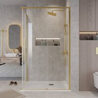 Душевой уголок Grossman Galaxy 120x70x195 300.K33.01.1270.32.00 (золото сатин/прозрачное стекло) - Превью изображения №7 — Интернет-магазин samo.by