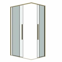 Душевой уголок Grossman Galaxy 120x70x195 300.K33.01.1270.32.00 (золото сатин/прозрачное стекло) - Превью изображения №2 — Интернет-магазин samo.by