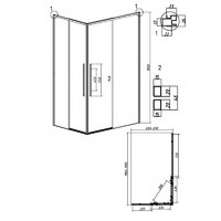 Душевой уголок Grossman Galaxy 120x70x195 300.K33.01.1270.32.00 (золото сатин/прозрачное стекло) - Превью изображения №10 — Интернет-магазин samo.by