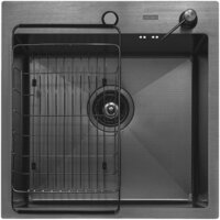 Кухонная мойка ARFEKA ECO AR мойка 500*500, коландер F, дозатор BLACK DECOR - Превью изображения №2 — Интернет-магазин samo.by