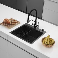 ARFEKA ECO AR мойка 500*500, коландер F, дозатор BLACK DECOR
