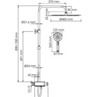 Душевая система  Wasserkraft A113.117.127.CH Thermo - Превью изображения №3 — Интернет-магазин samo.by
