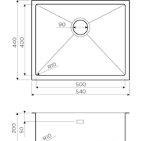 Кухонная мойка Omoikiri Taki 54-U/IF-GM 4973107 (вороненая сталь) - Превью изображения №2 — Интернет-магазин samo.by