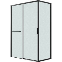 Grossman Style 120x80x195 120.K33.05.1280.21.02 (черный матовый/стекло шиншилла)
