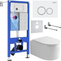 Roxen Royal Matt в комплекте с инсталляцией StounFix Dual Fresh 6 в 1 968230 (кнопка: белый)