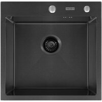 Кухонная мойка ARFEKA ECO AR мойка 500*500, коландер F, дозатор BLACK - Превью изображения №3 — Интернет-магазин samo.by