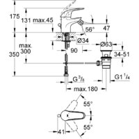 Смеситель Grohe Euroeco S-Size [23263000] - Превью изображения №2 — Интернет-магазин samo.by