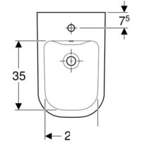 Биде Geberit Smyle 500.216.01.1 - Превью изображения №2 — Интернет-магазин samo.by