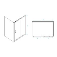 Душевой уголок RGW PA-74 410874120-11 120x100 (хром/прозрачное стекло) - Превью изображения №2 — Интернет-магазин samo.by