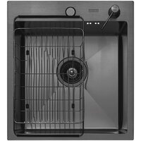 Кухонная мойка ARFEKA ECO AR мойка 450*500, коландер F, дозатор BLACK - Превью изображения №2 — Интернет-магазин samo.by