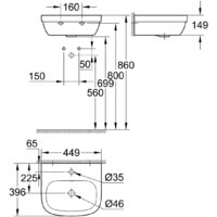 Умывальник Grohe 39324000 44.9x39.6 - Превью изображения №8 — Интернет-магазин samo.by