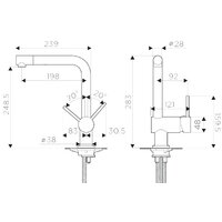 Смеситель Omoikiri Tanigawa-BN 4994242 - Превью изображения №2 — Интернет-магазин samo.by